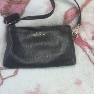 Coach Black Leather wristlet